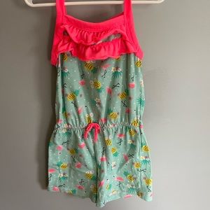 Girls Flamingo Romper